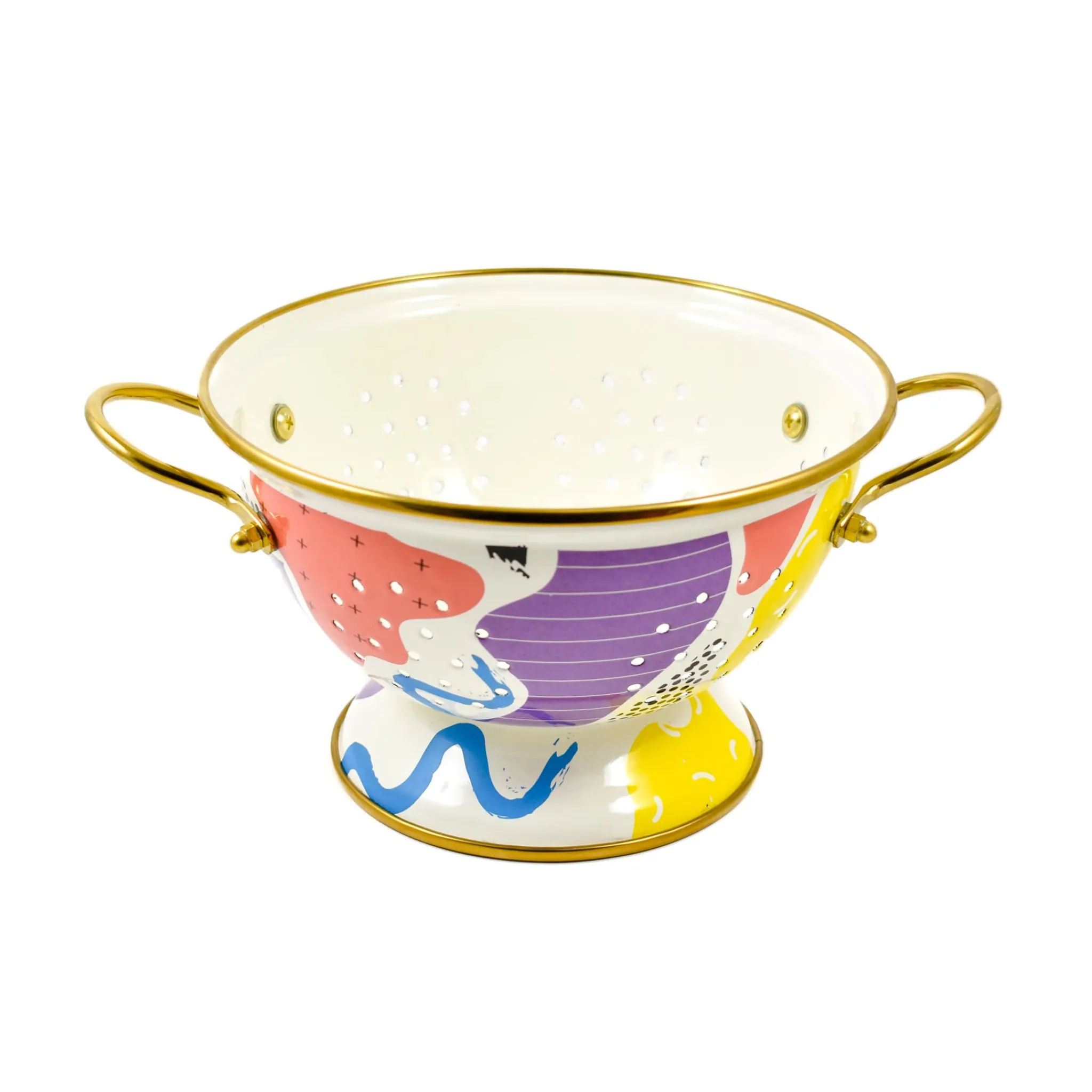 Kapka Enamel Abstract Enamel Colander, 22cm New