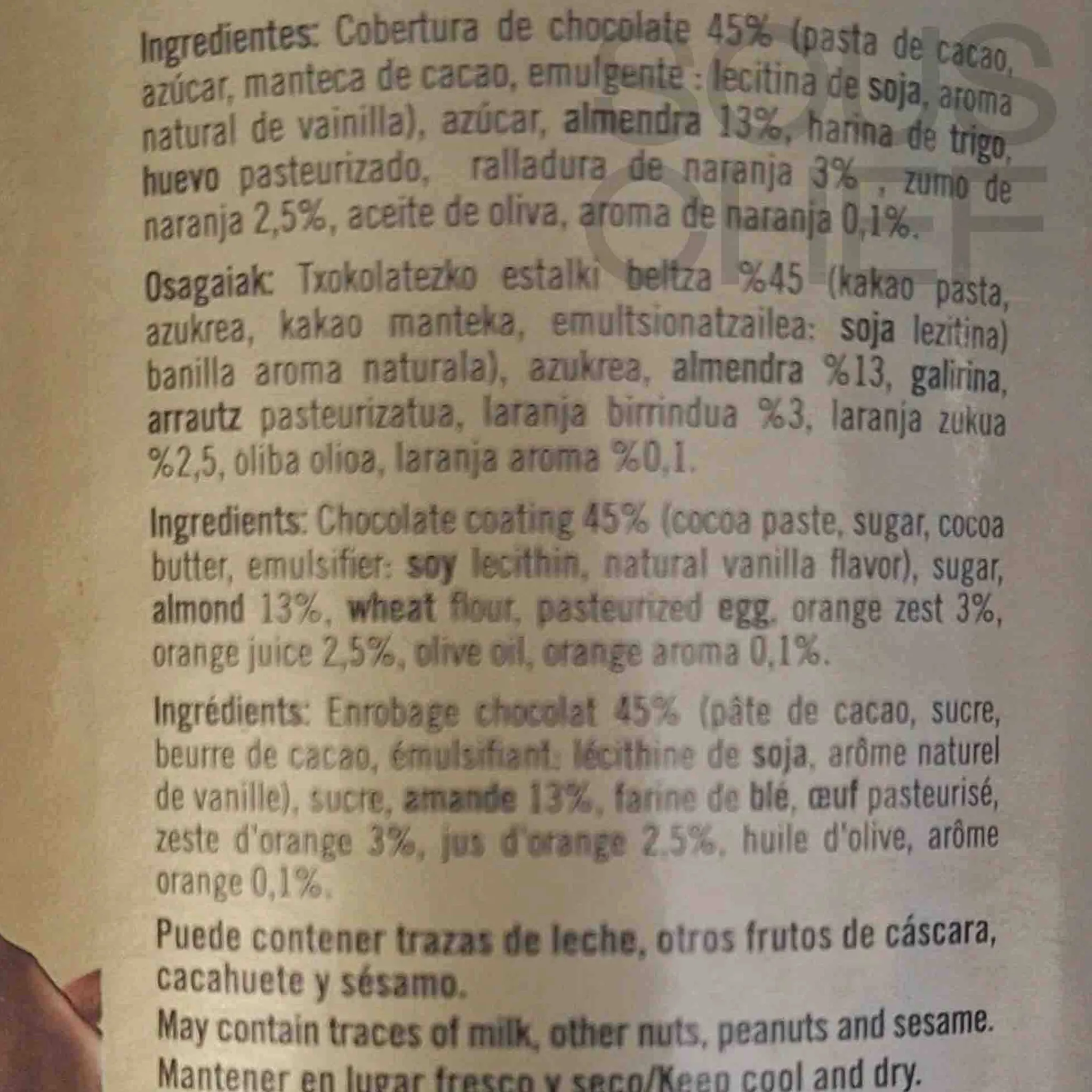 Casa Eceiza Almond Butter Biscuits with Chocolate & Orange, 160g Sale