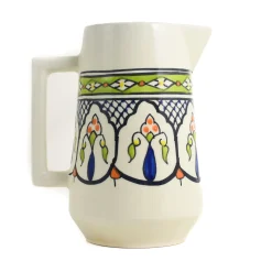 Tunisian Ceramics Azraq Patterned Jug, 18cm