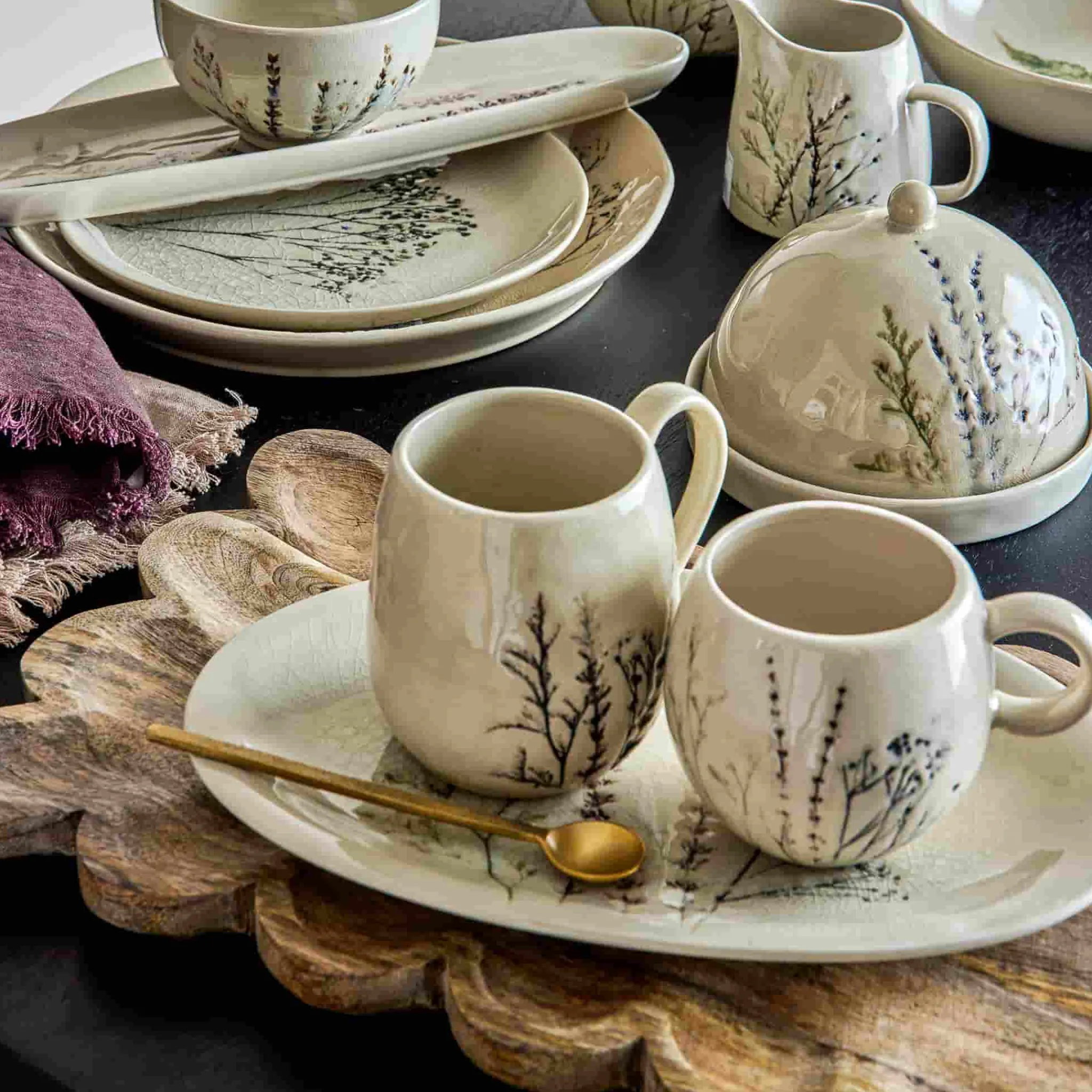 Bloomingville Bea Floral Serving Plate, 28.5cm Best