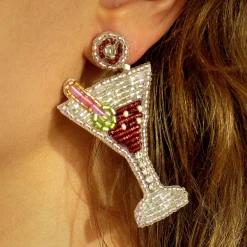 My Doris Beaded Martini Earrings Outlet