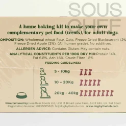 Dog by The Hob Blackcurrant, Apple & Oat Dog Biscuit Kit, 470g Clearance