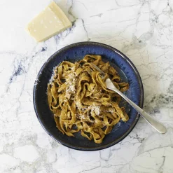 Ceramica Nicola Blue Glaze Wide Shallow Bowl New