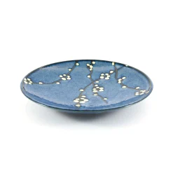 Kiji Stoneware & Ceramics Blue Sakura Side Plate, 22.5cm Sale