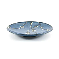 Kiji Stoneware & Ceramics Blue Sakura Side Plate, 22.5cm Sale