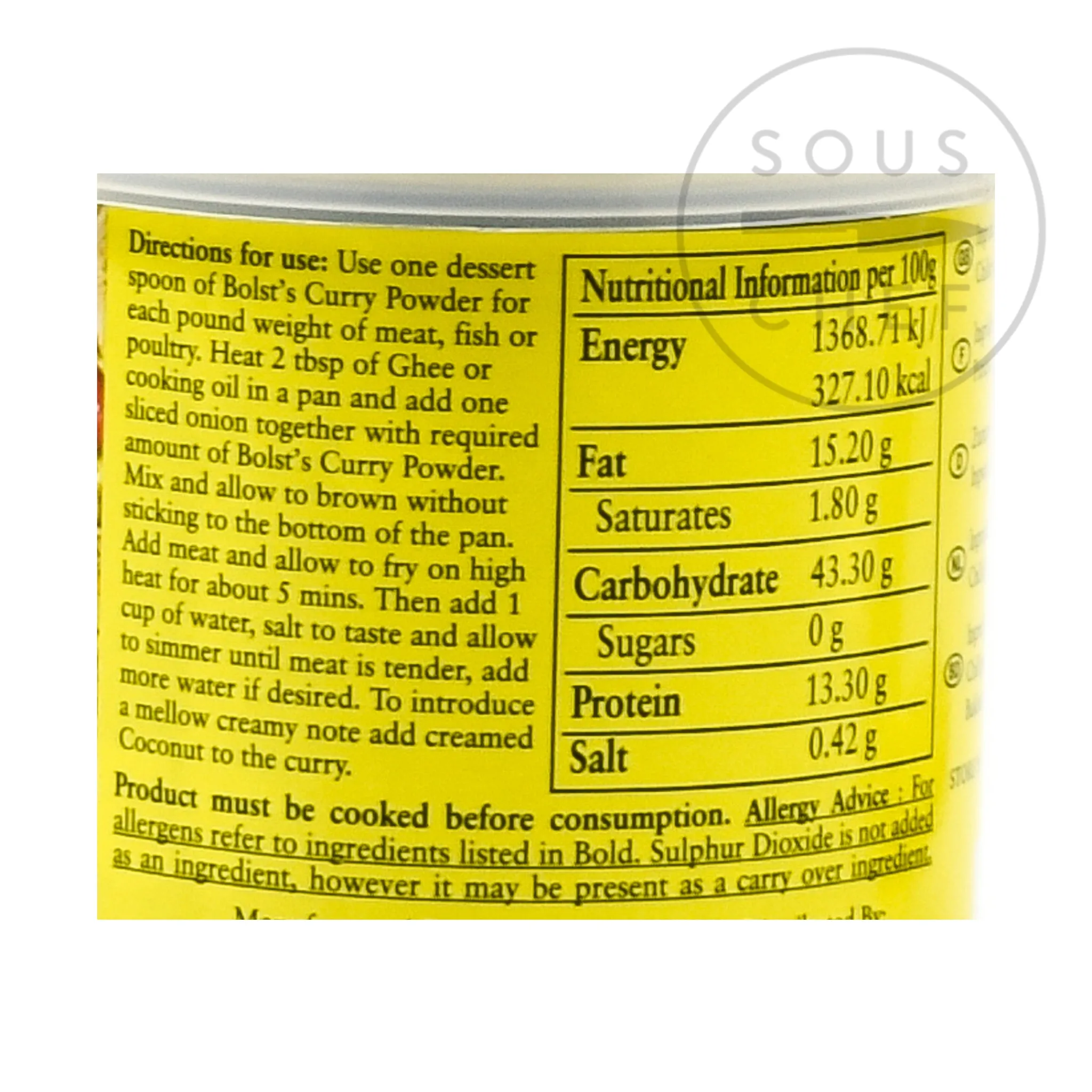 Bolst's Curry Powder Mild, 100g New
