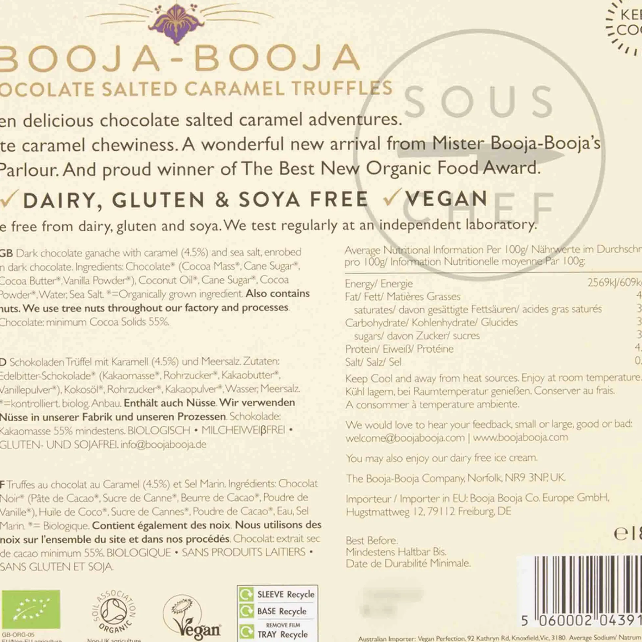 Booja Booja Chocolate Salted Caramel Truffles, 184g Discount