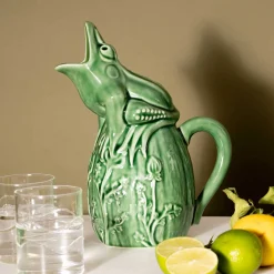 Bordallo Pinheiro Green Frog Pitcher Hot