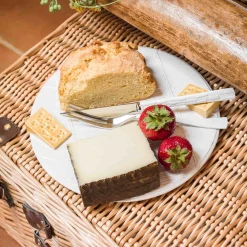 Bordallo Pinheiro White Cheese Tray with Yellow Cheese Outlet