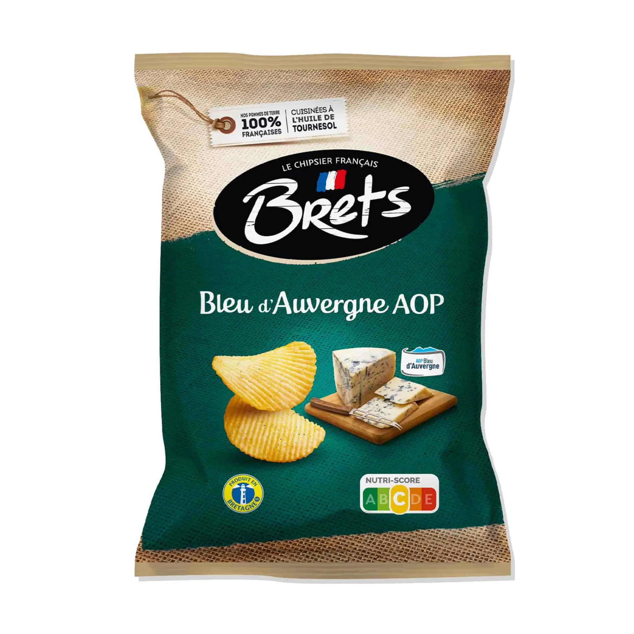 Bret's Crisps Bret's Bleu d'Auvergne DOP Blue Cheese Crisps, 125g Online