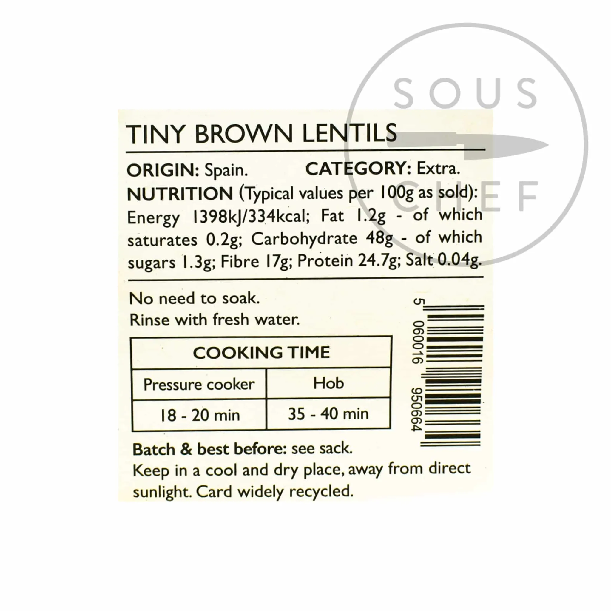 Brindisa Epic Pardina Lentils in Cloth Sack, 500g Hot