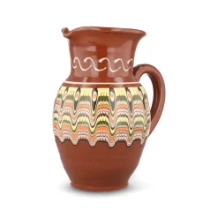 Bulgarian Pottery Bulgarian Troyan Brown Pitcher, 1 Litre Hot
