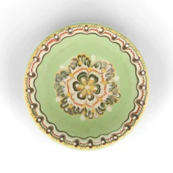 Bulgarian Pottery Bulgarian Troyan Mint Green Soup Bowl, 16cm Hot