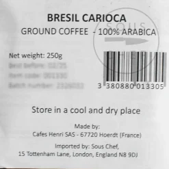 Cafes Henri Brazil Carioca Ground Coffee, 250g Hot