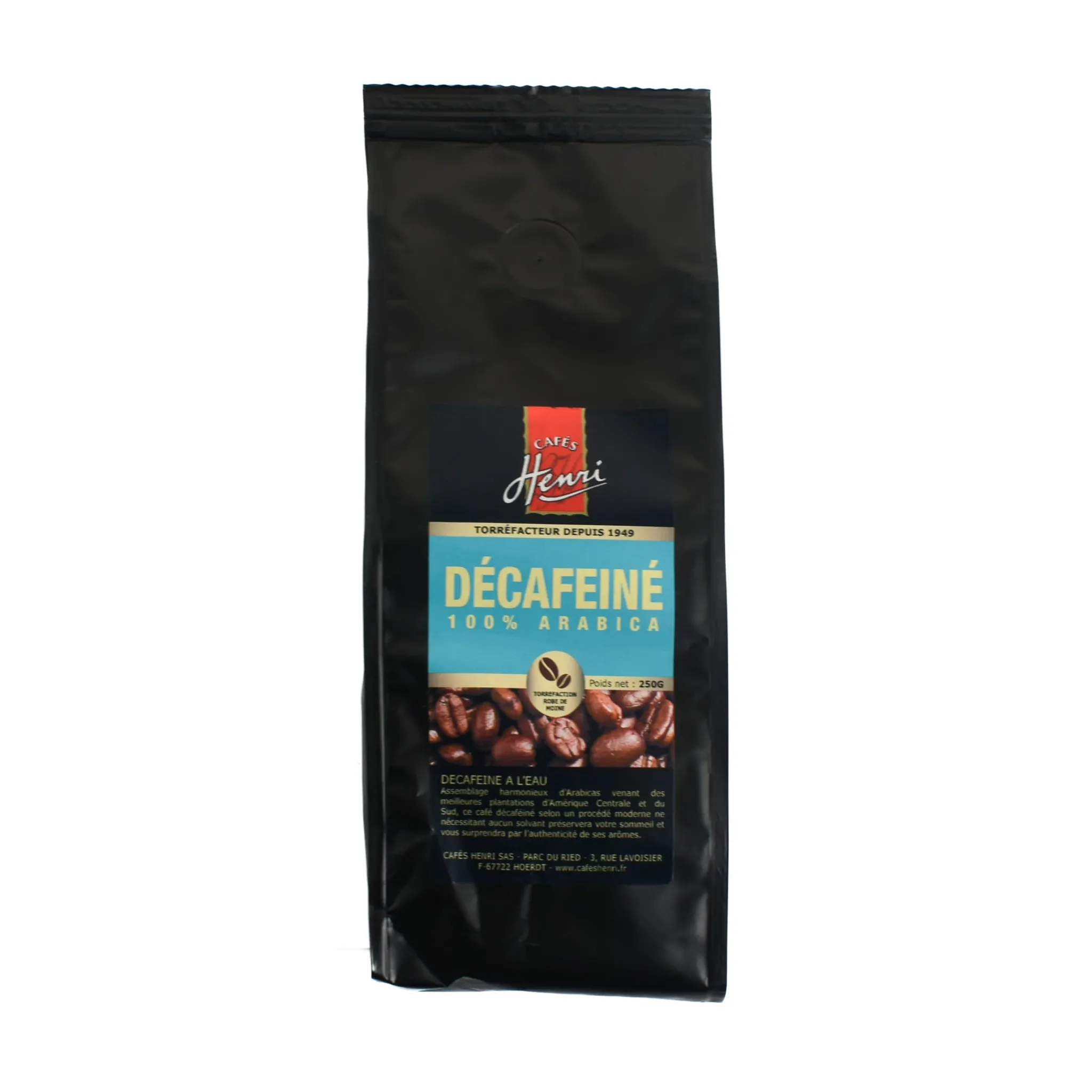 Cafes Henri Decaffeinated 100% Arabica Ground Coffee, 250g Discount