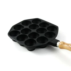 Japan Bento Cast Iron Takoyaki Pan, 18cm dia New