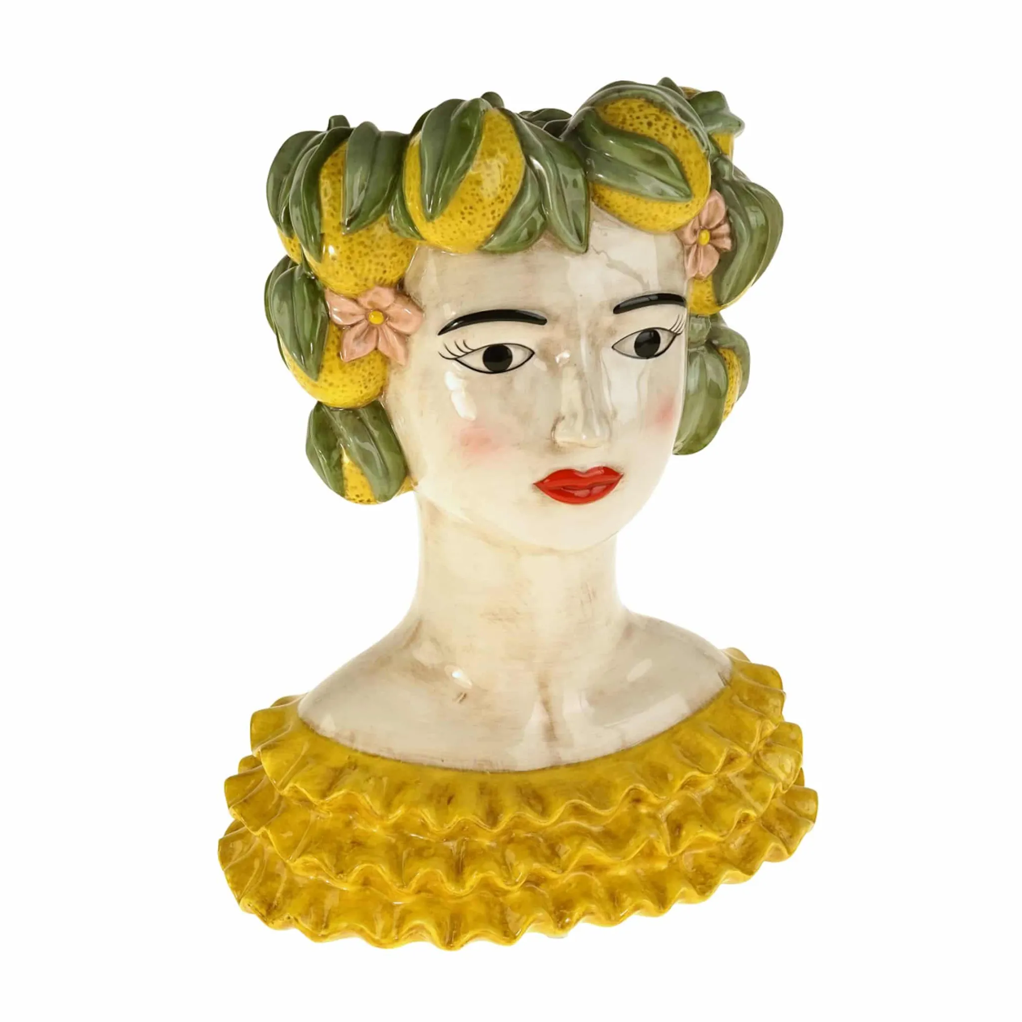 Wernervob Ceramic Figure with Lemon Headdress Vase Best