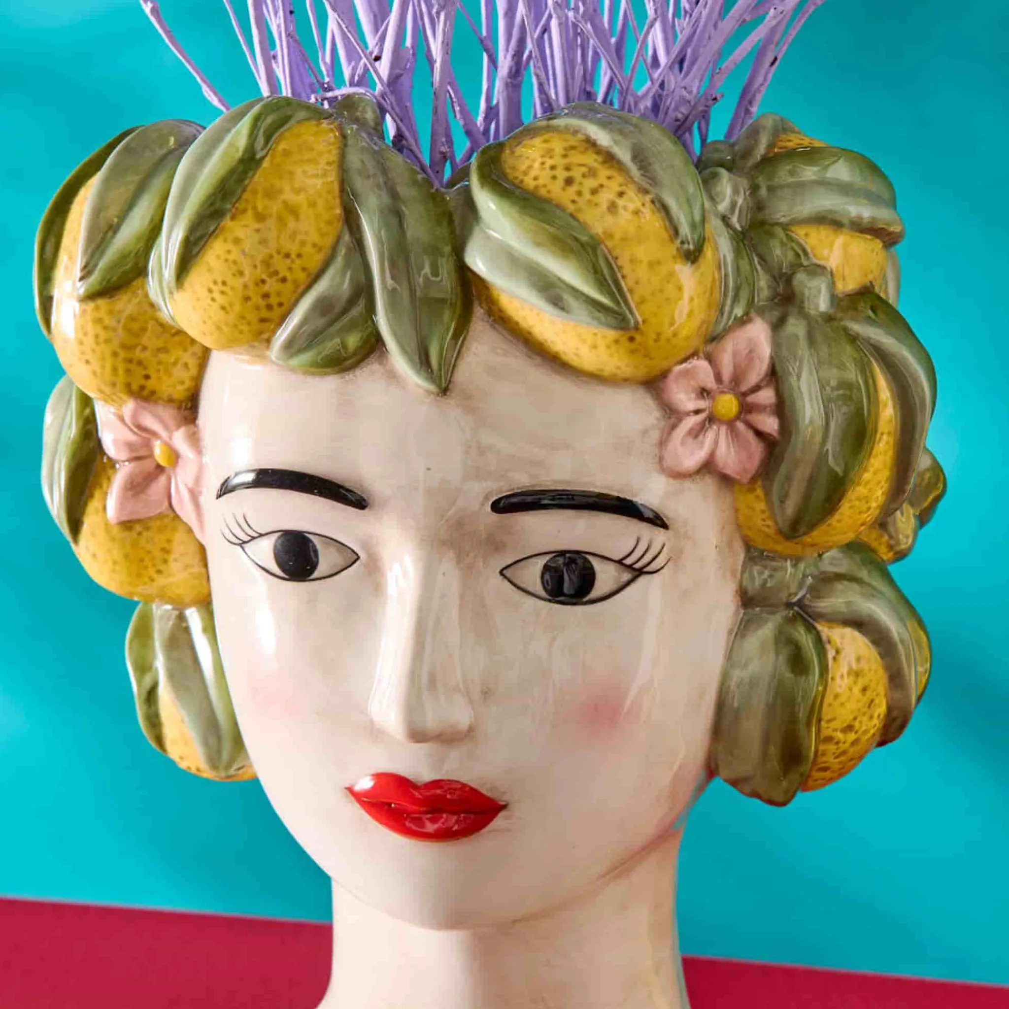 Wernervob Ceramic Figure with Lemon Headdress Vase Best