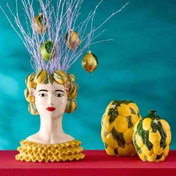 Wernervob Ceramic Figure with Lemon Headdress Vase Best