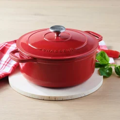Chasseur Red Cast Iron Dutch Oven, 28cm Outlet