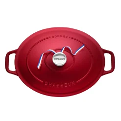 Chasseur Red Cast Iron Oval Dutch Oven, 29cm
