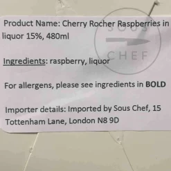 Distillerie du périgord Cherry Rocher Raspberries in Liqueur 15%, 480ml Sale