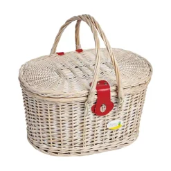 Les Jardin de la Comtesse Cheverny Cherry Print Picnic Basket, 4 Person Discount