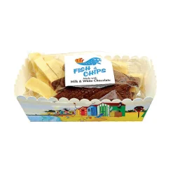 Chocolate Novelties Chocolate Fish & Chips, 125g Hot