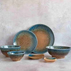 Kiji Stoneware & Ceramics Chouseki Blue Gold Plate, 28.5cm dia x 3.5cm Best