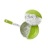 Kapka Enamel Colourpop Enamel Saute Pan with Lid, Lime Green, 16cm dia