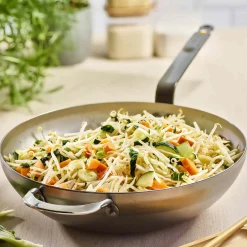 De Buyer Mineral B Flat Base Wok, 32cm Sale