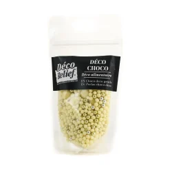 Deco Relief White Chocolate & Golden Decorating Pearls, 150g New