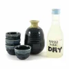 Kiji Stoneware & Ceramics Deluxe Blue Glaze Sake Set with Sake Hot