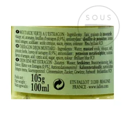 Fallot Dijon Mustard With Tarragon, 105g New