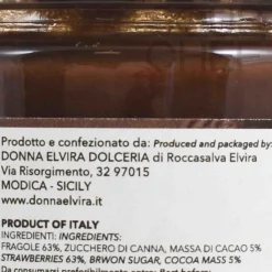 Donna Elvira Strawberry and Chocolate Marmalade, 210g Clearance