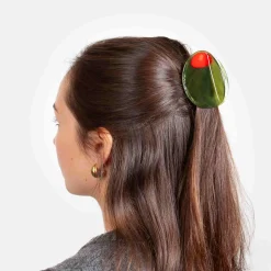 Eat My Socks Olive Hair Claw Clip New