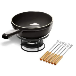 Emile Henry Black Cheese Fondue Set, 22cm Best
