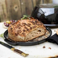 Emile Henry Black Round Bread Baker, 32.5cm Hot