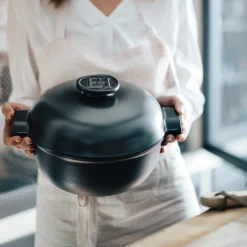 Emile Henry Delight Black Ceramic Induction Cocotte, 27cm Online