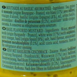 Fallot Dijon Mustard With Basil, 205g New