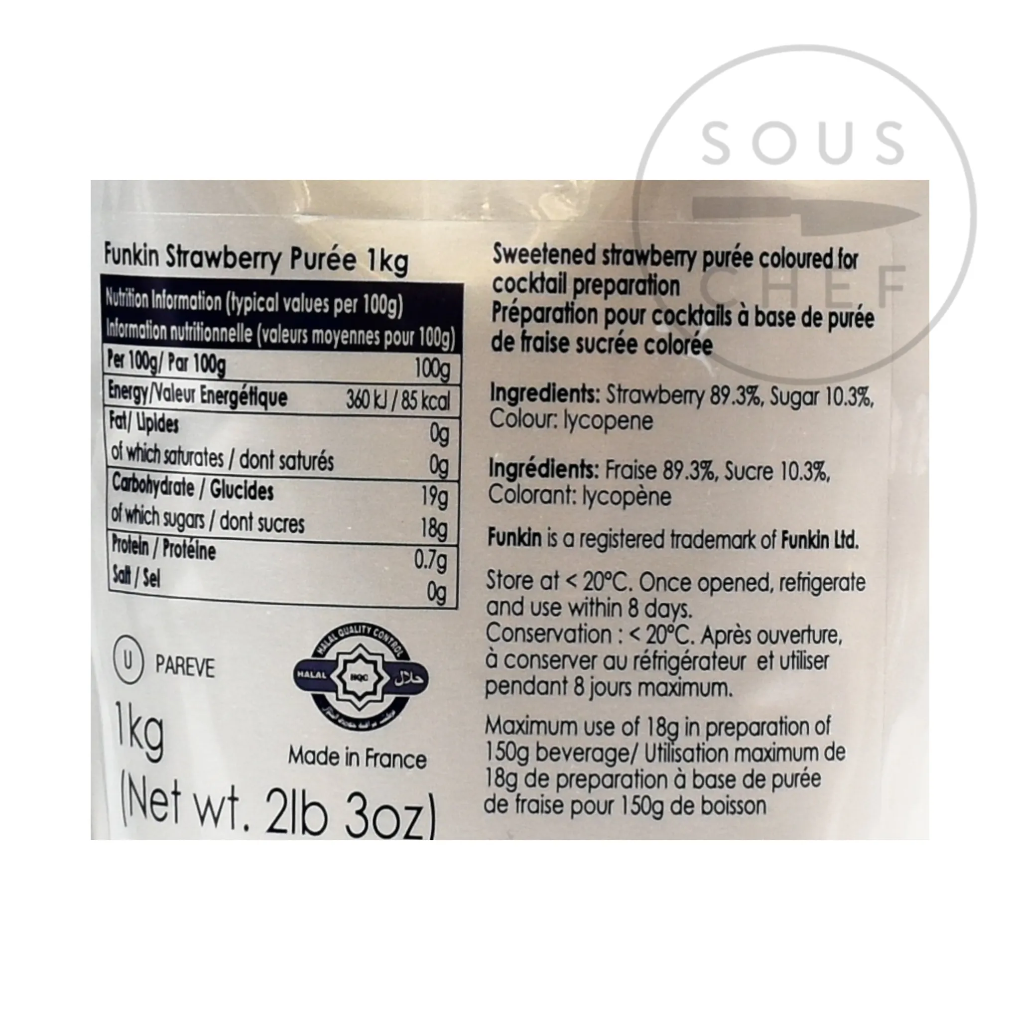 Funkin Strawberry Puree, 1kg Sale