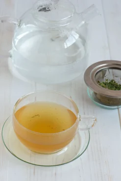 Trendglas Glass Teacup & Saucer, 400ml Clearance