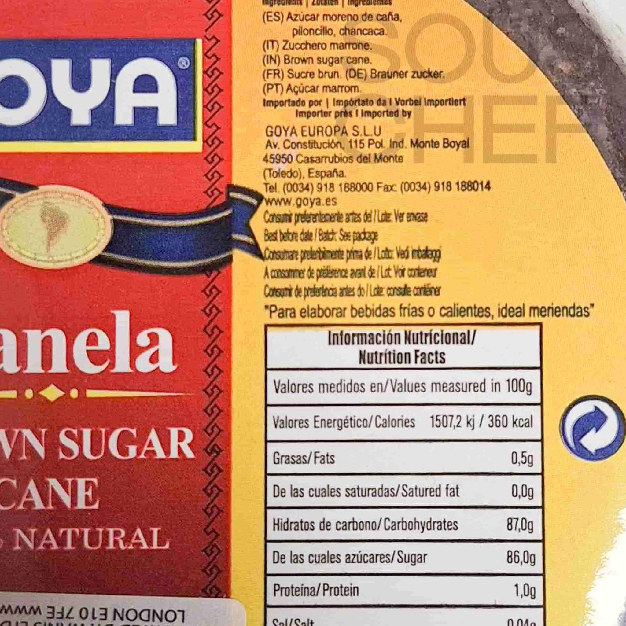 GOYA Brown Cane Sugar, 454g Hot