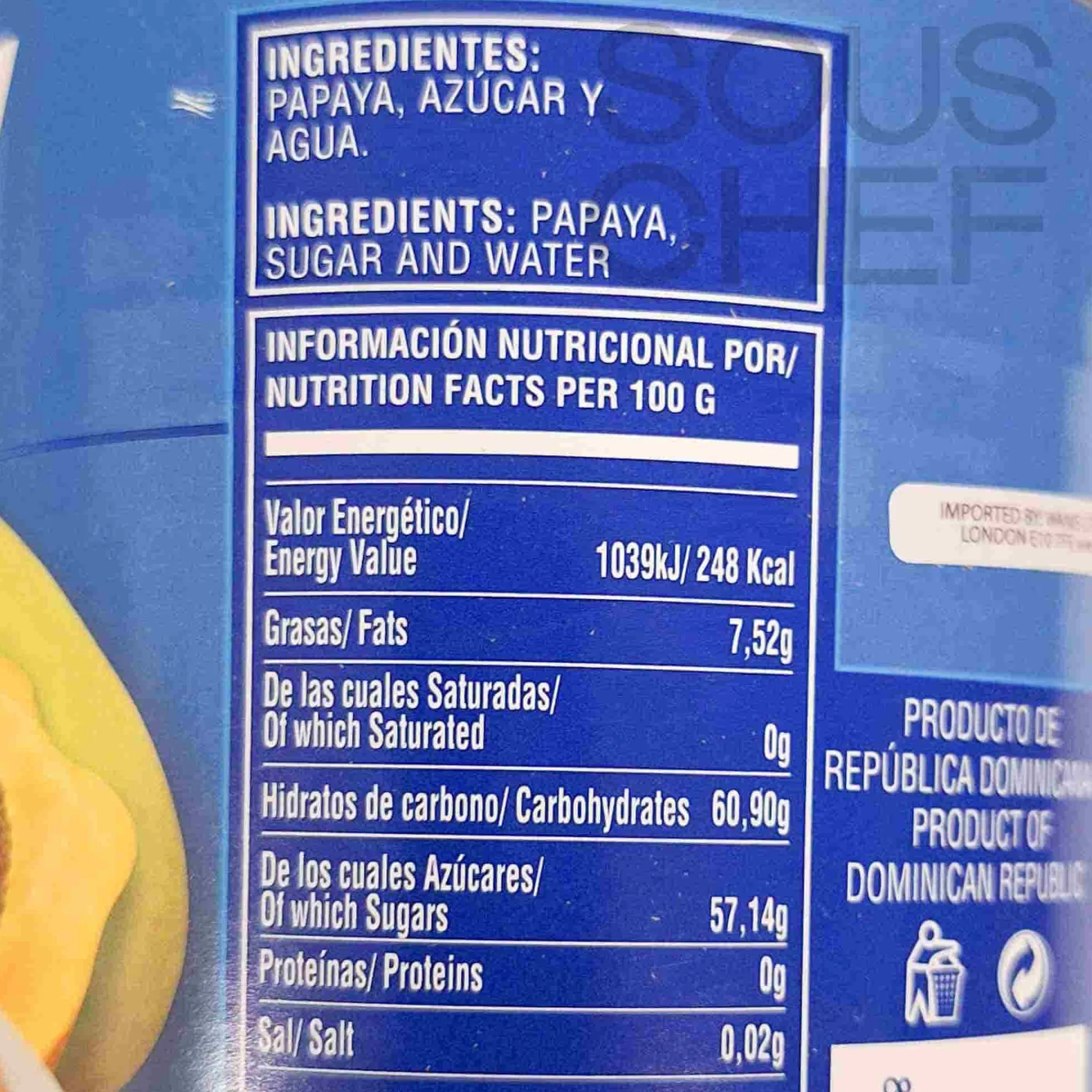 GOYA Papaya Chunks in Heavy Syrup, 963g Hot