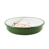 Kapka Green Marble Enamel Round Roasting & Serving Dish, 28cm