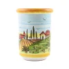 Puglia Handmade Hand Painted Italian Ceramic Utensil Jar