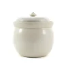 Sauerkraut Pots Handmade Stoneware Fermenting Crock in White 2 litre Discount