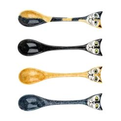 Hannah Turner Set of 4 Cat Spoons, 13cm Discount