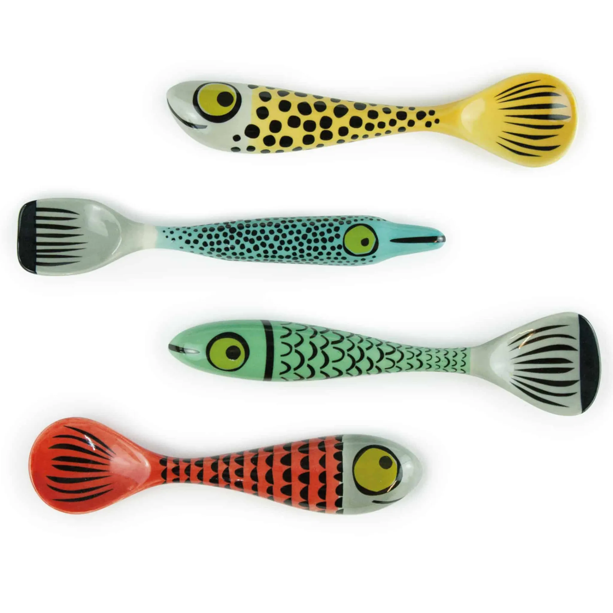 Hannah Turner Set of 4 Fish Spoons, 13cm Clearance