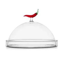 Ichendorf Milano Chilli Pepper Cheese Plate with Cloche, 20cm New